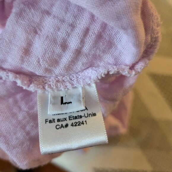 Stark X Bubble Blouse Womens Large Lilac Purple Gauzy Dolman Sleeve Festival - Picture 9 of 12